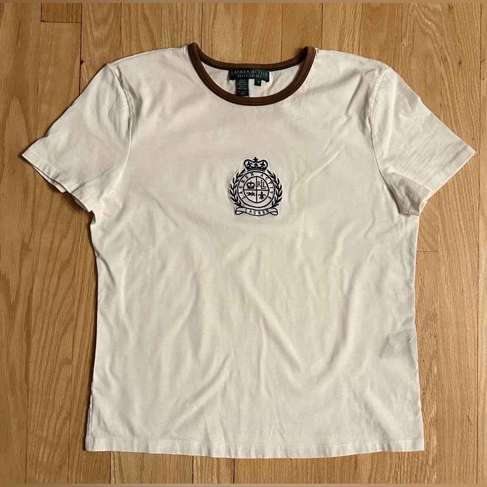 Ralph Lauren Vintage T-shirt With Embroidered Logo, Size Medium